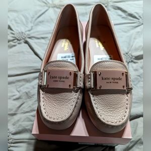 NIB Kate Spade Leather Cheshire Loafers Pale Vellum (Pink) 6.5